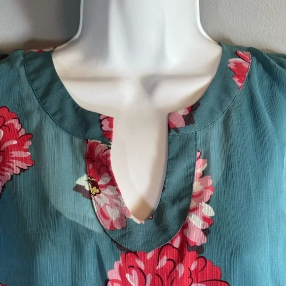 Cabi Style 3445 Blushing Floral Blouse Teal Sz M Peplum Lined
Tank Shirt Top - Picture 8 of 16